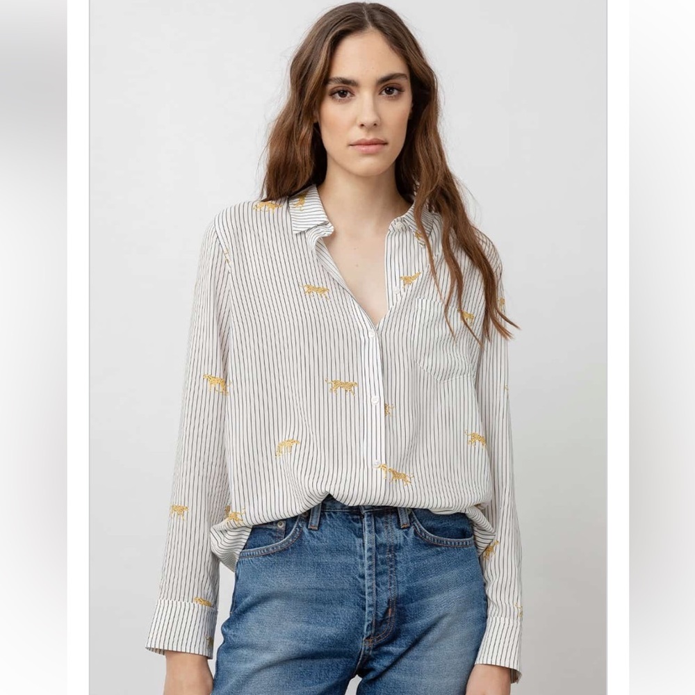 RAILS KATHRYN STRIPE SHIRT STRIPED WILD CAT Size Small